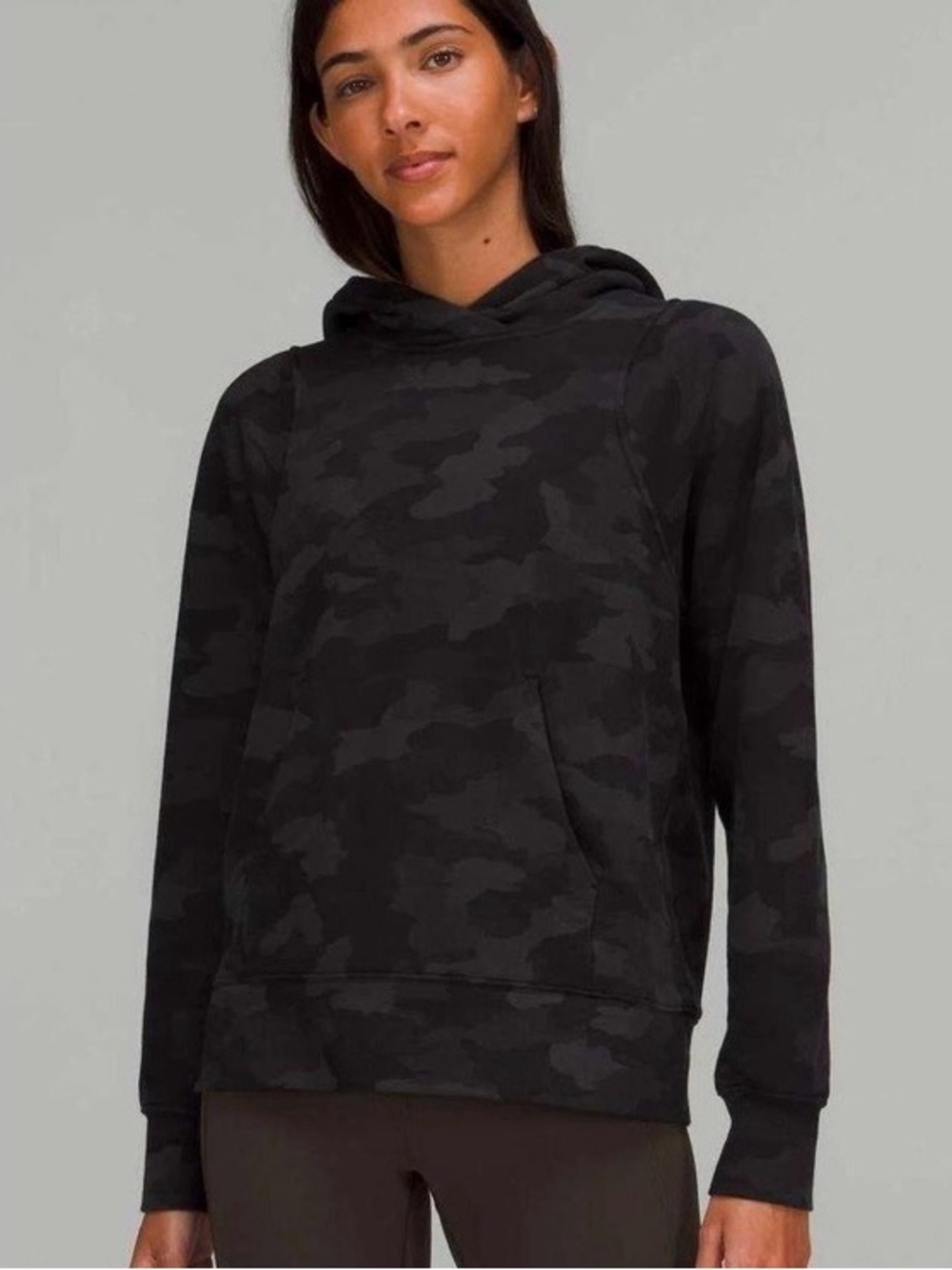 lululemon athletica Black Camo Pullover Hoodie Size 6